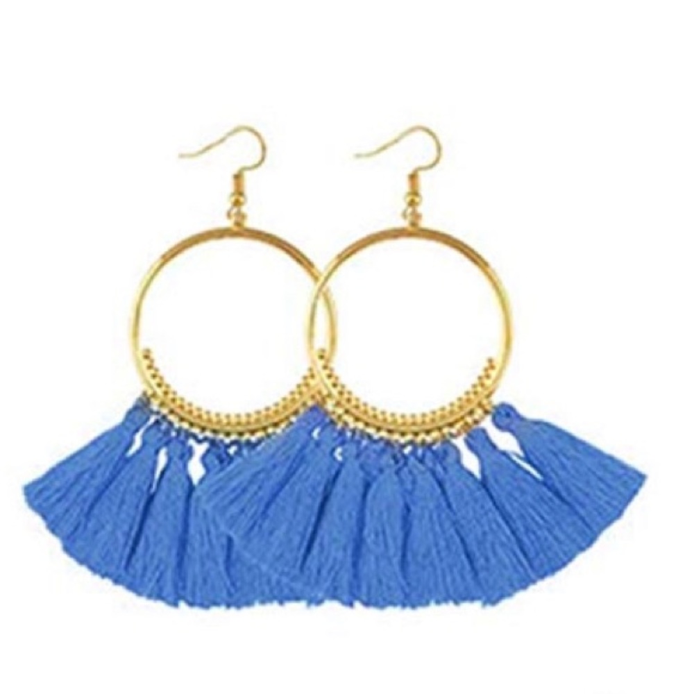 🔥SOLD🔥 BaubleBar style boho fan tassel earring